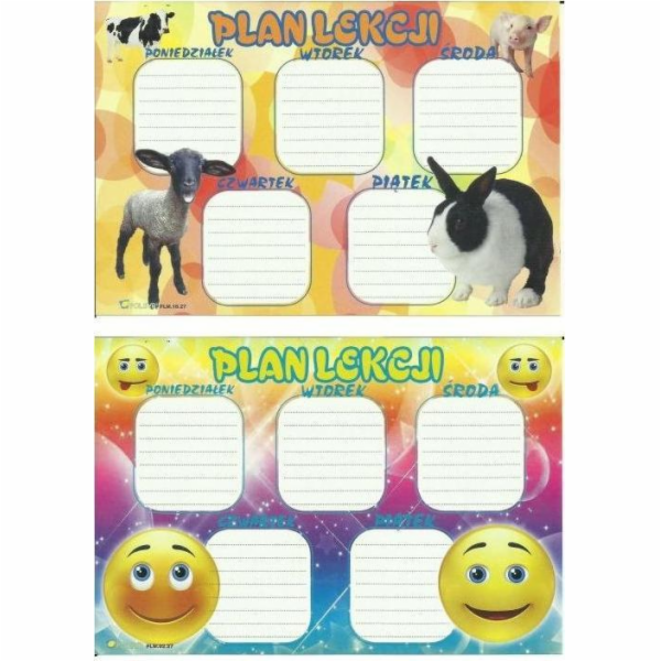 POLSYR Plán lekce (nálepka) M smajlíky/farma