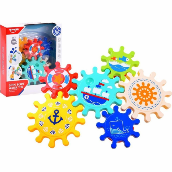 Jokomisiada Barevná hračka do vody Ozubená kolečka ZA3407