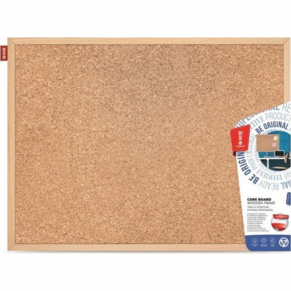 Memoboards Cork Plate Memobe Wooden Frame 80x50cm