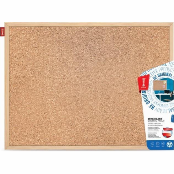 Memoboards MEMOBE korková nástěnka, dřevěný rám, 90x60cm