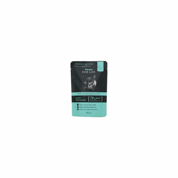 Fitmin 85G Sachet for Life Sterilizovaný losos