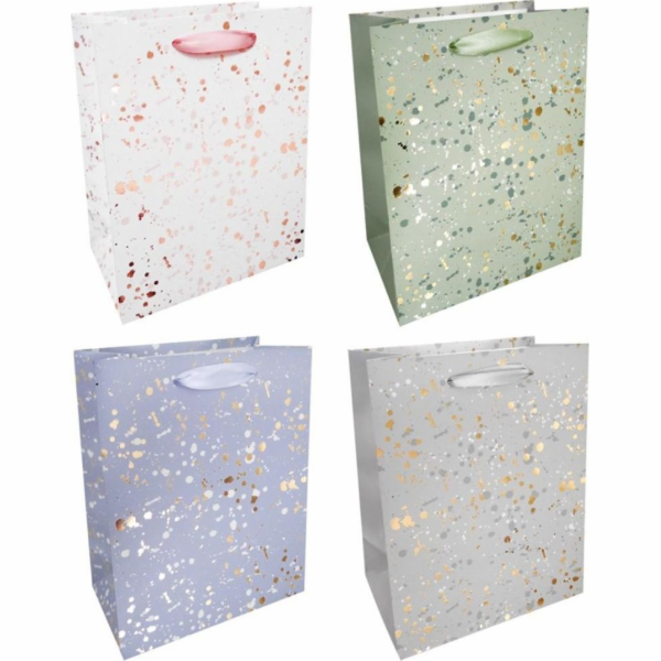 Incood Gift Bag 18x23 Pastel-Gold Dots