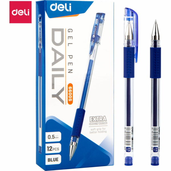 Deli Gel Pen deli 6600S 0,5 mm modrá