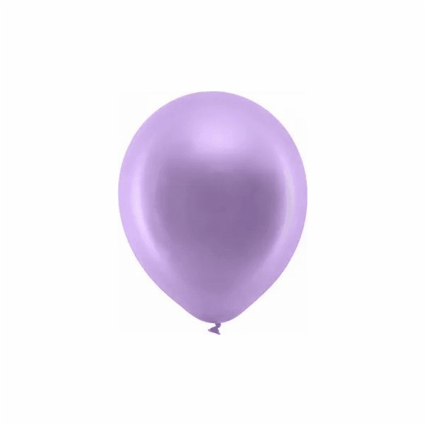 PartyDeco Latex Balloons Purple Metallic 30 cm 10 ks