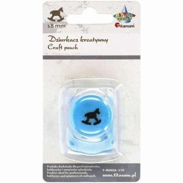 Titanová děrovačka s 18mm motivem houpacího koníka