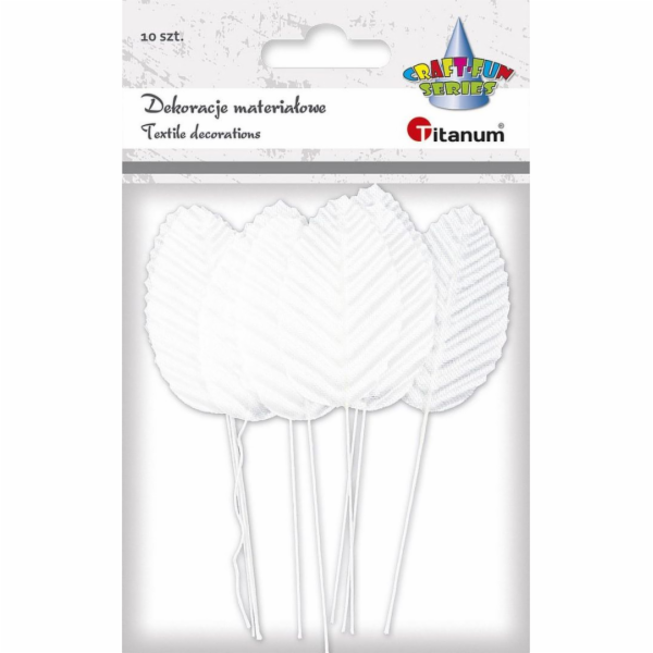 Titanum Látkové listy na drátě TITANUM 5 cm 10 ks. bílá T...