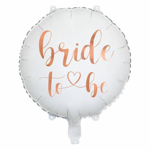 PartyDeco fólie Balloon Bride na 35 cm, bílá