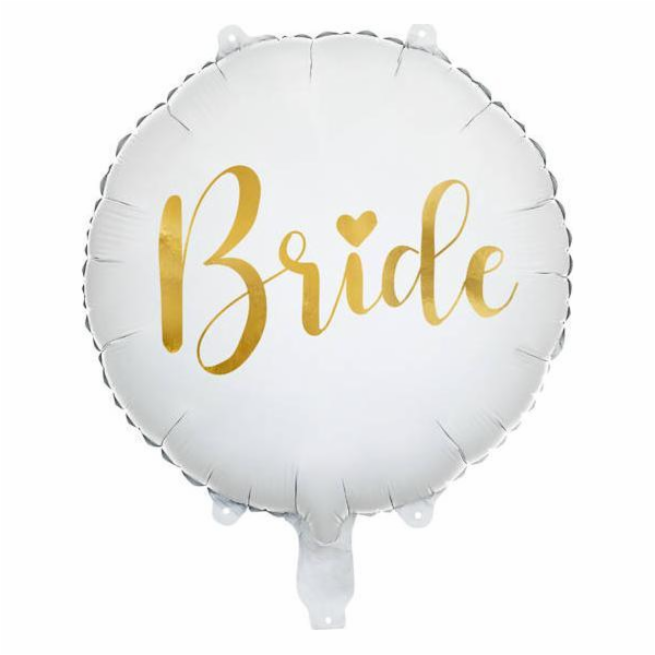 PartyDeco Fólie Balloon Bride 35 cm, bílá velikost