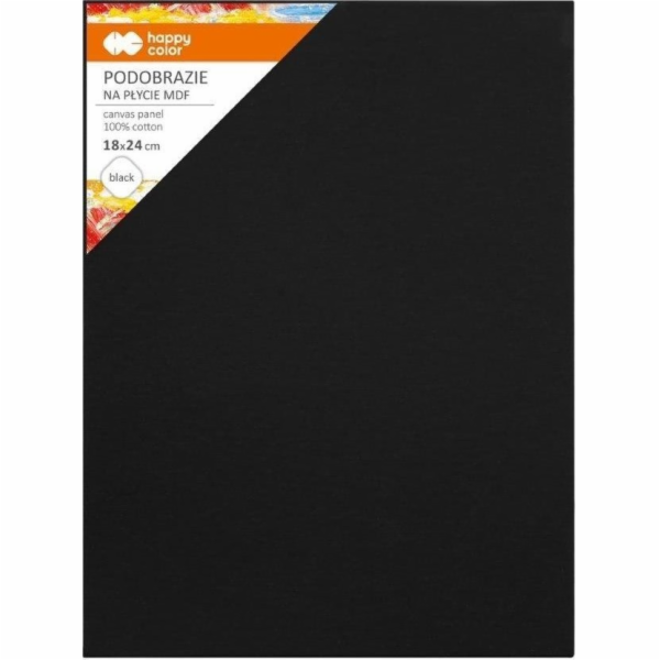 GDD Bavlněné plátno 18x24cm černé HAPPY COLOR