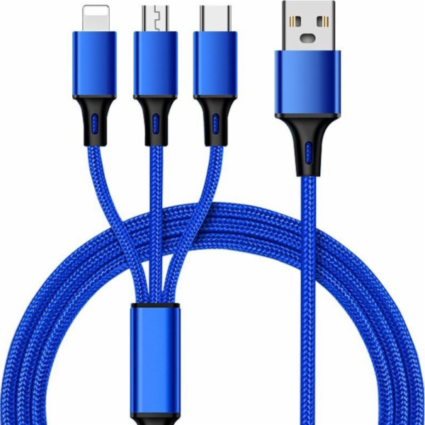 USB USB-A Retoo Cable-USB-C + MicrousB + Lightning 1,2 m ...