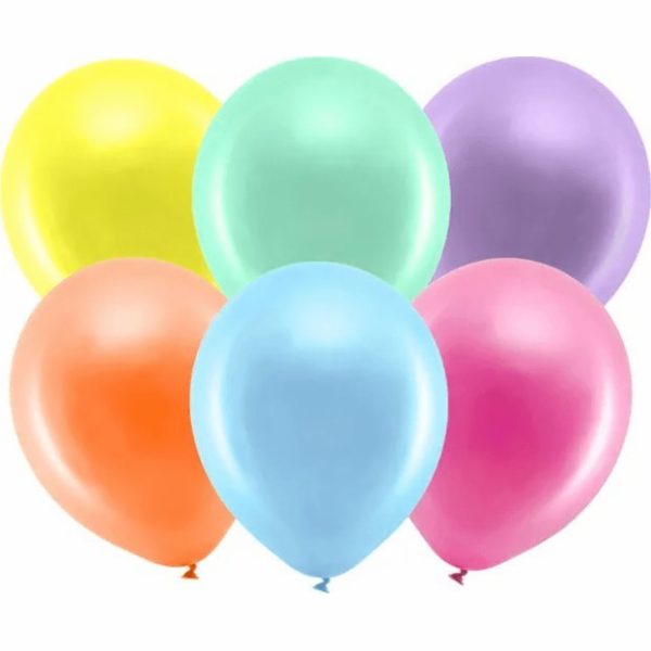 PartyDeco Latex Balloons Color Mix Metallic 10ks