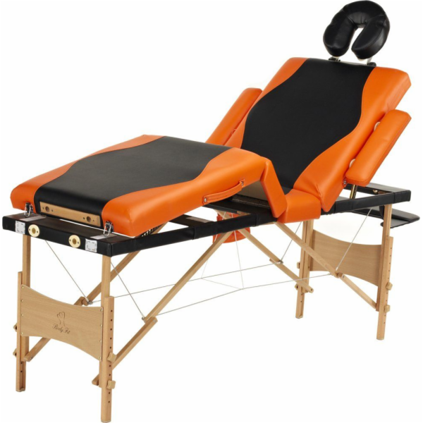 Bodyfit Masážní lůžko, 4 segmenty, dvoubarevné, černé a o...
