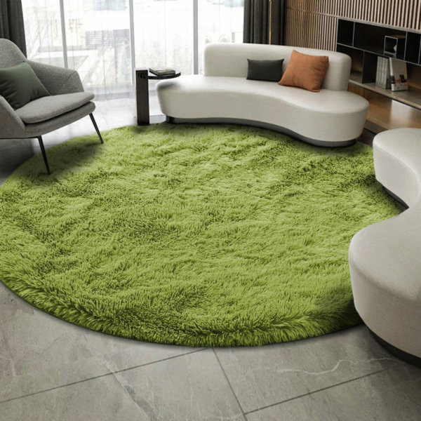 Strado Kulatý koberec Shaggy Strado 140x140 GreenGrass (G...