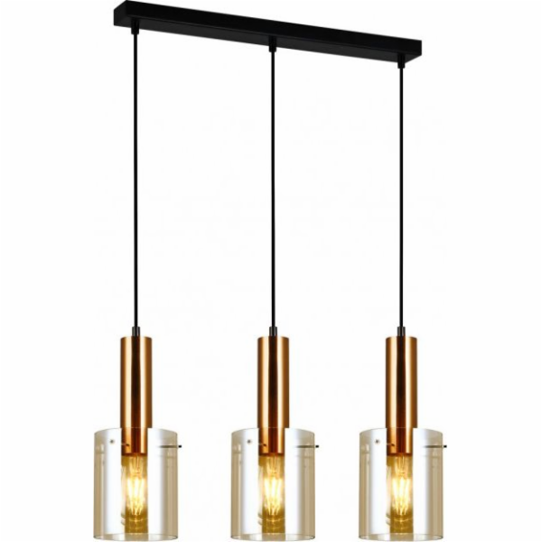 Hanging Lamp Ilux Sardo Modern Black (PND-5581-3-Bro+AMB)