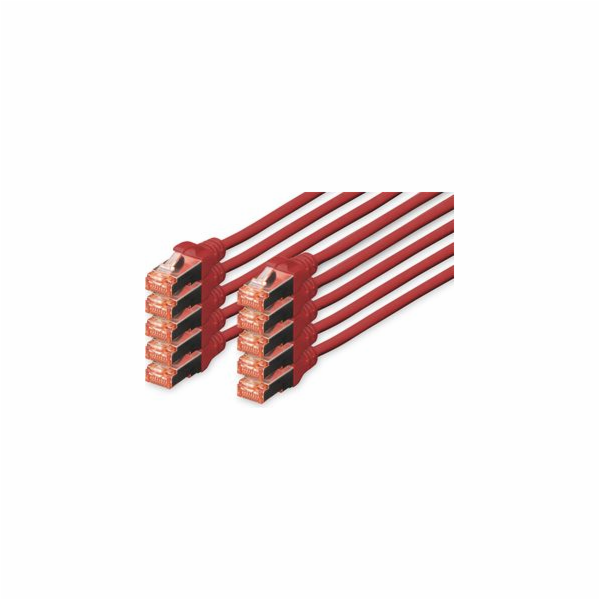 Digitus Patchcord CAT6, S-FTP, 1m, 10 kusů (DK-1644-010-R...