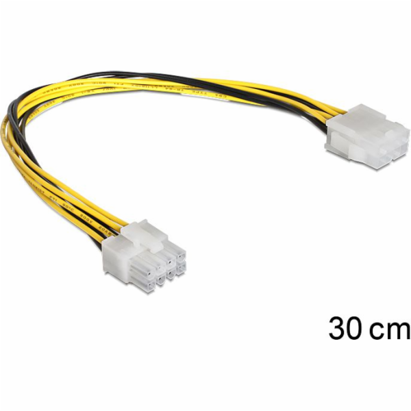 Delock ATX/EPS 8-pin - ATX/EPS 8-pin, 0,3 m, žlutá (83342)