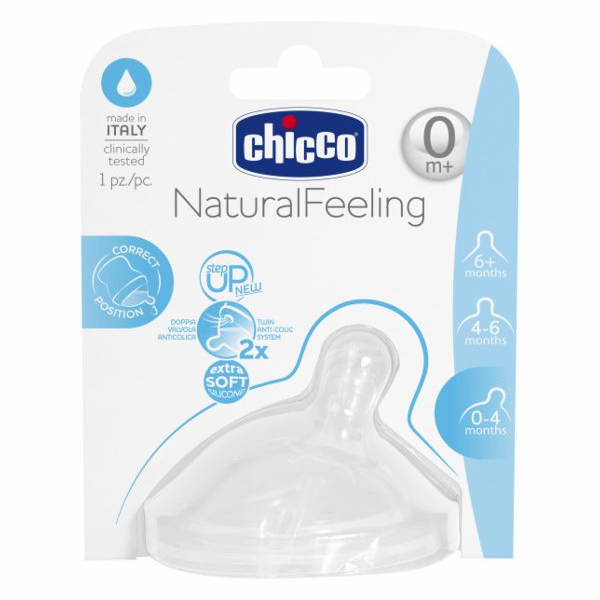 Chicco savička na láhev Normální průtok 0m+ 1 kus (810111)