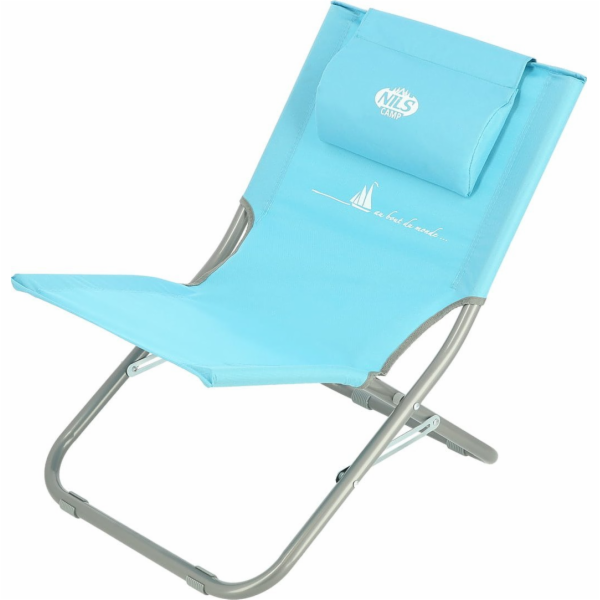 Nils Extreme NC3136 Blue Beach Chair s polštářem tábora Nils