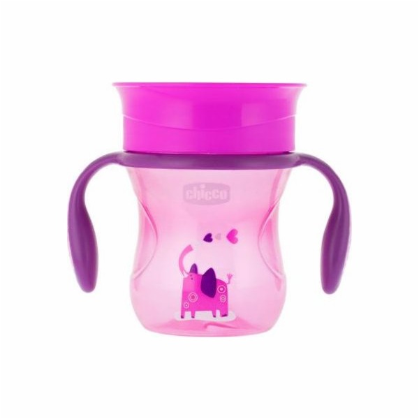 Kelímek Chicco 360 pro naučení se pít 200ml růžový
