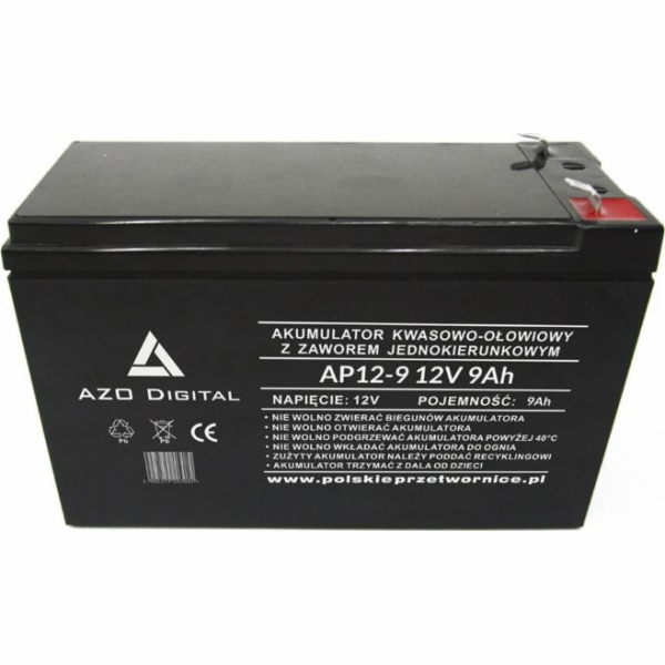 AZO VRLA AGM Baterie bez údržby AP12-9 12V 9AH