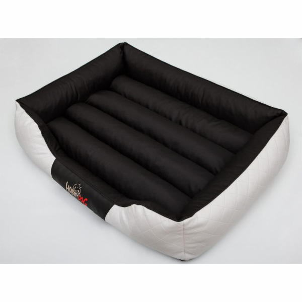Hobbydog&nbsp;Imperial&nbsp;Bed&nbsp;Standard&nbsp;-&nbsp;Bílá&nbsp;imitace&nbsp;kůže&nbsp;s&nbsp;čern...