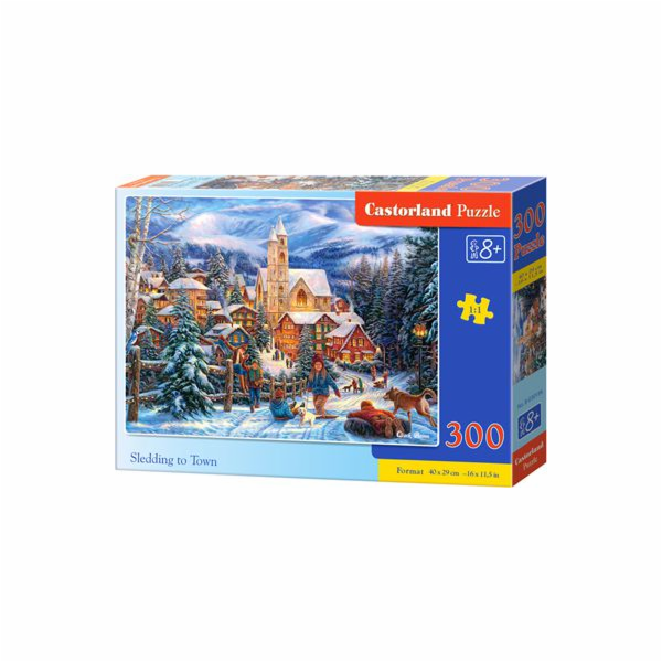 Castorland Puzzle Sáňkování do města 300 dílků (215821)