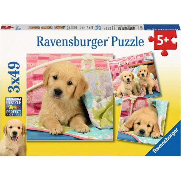 Ravensburger Puzzle 3x49 - sladká štěňata