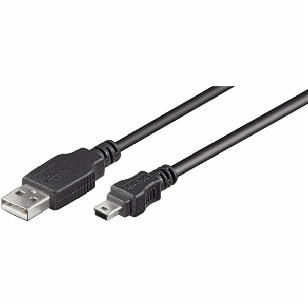 USB MicroConnect USB-A - miniUSB kabel 10 m černý (USBAMB...