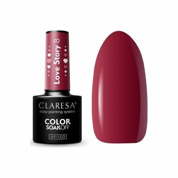 Activeshop CLARESA Hybridní lak na nehty LOVE STORY 8 - 5g