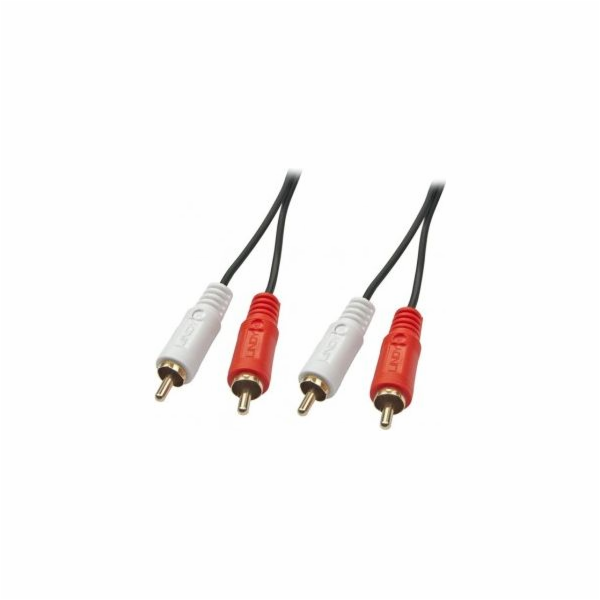 Lindy RCA (Cinch) x2 - RCA (Cinch) x2 kabel 5m černý (35663)