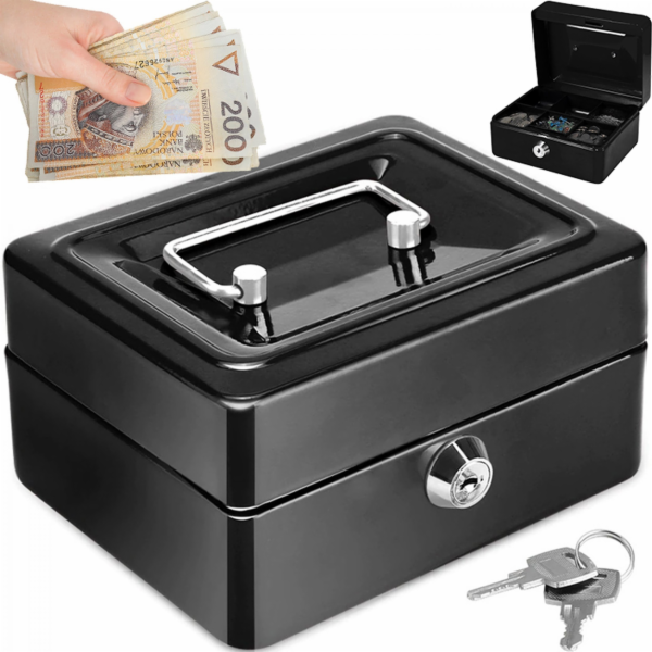 Velký peněžní pouzdro sejf bialon xxl metal -black