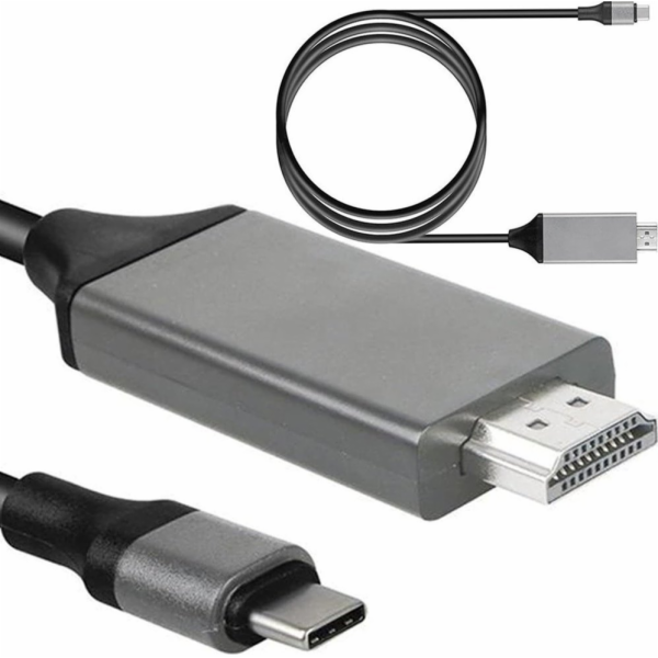 USB USB-C Retoo Cable-HDMI 2 m černá a šedá (E494)