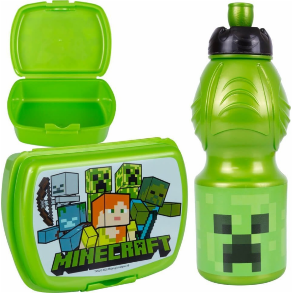 Astra Obědová schránka + BIDON 400ML Minecraft
