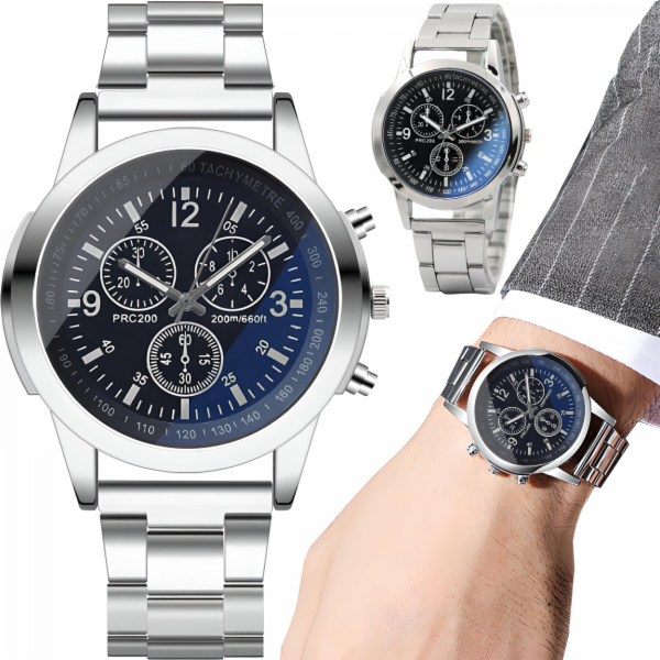 Reoo Sports Watch Men s Quartz Watch Classic Silver Sports