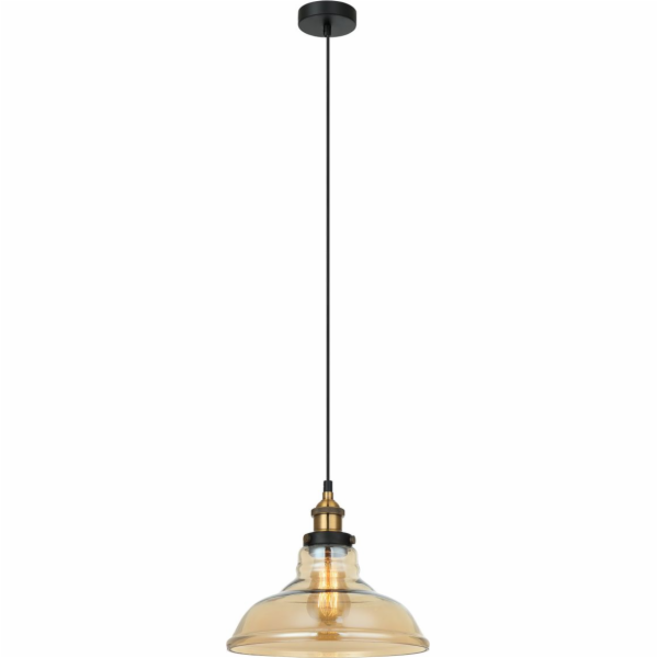 Italux závěsná lampa Hubert retro černá (MDM-2381/1 GD+AMB)