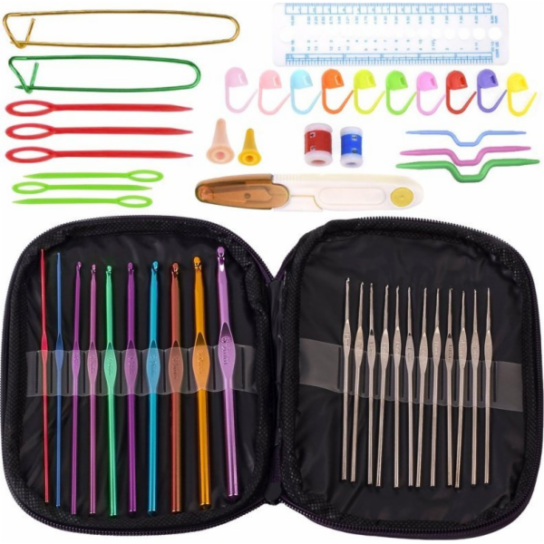 Retoo&nbsp;Crocheting&nbsp;Set&nbsp;0,5-6,5&nbsp;Crochet&nbsp;50el&nbsp;Case