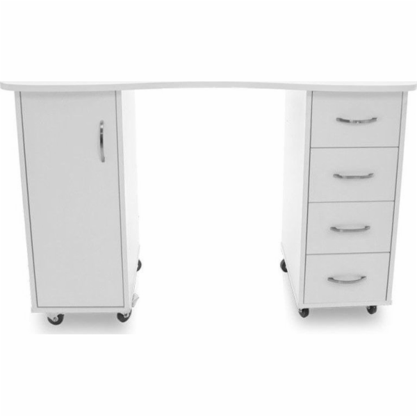 Psací stůl Activeshop 2027 BP bílý, dvě skříňky