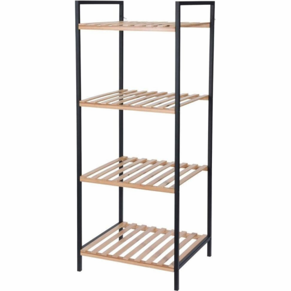 Regál do koupelny 4 police dřevěný 95 cm
