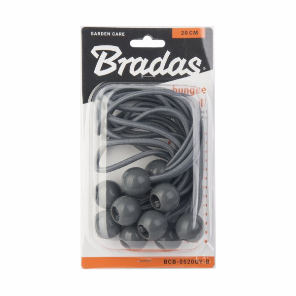 Bradas 10 ks. sada gumiček s míčem 10x20cm šedá 5389