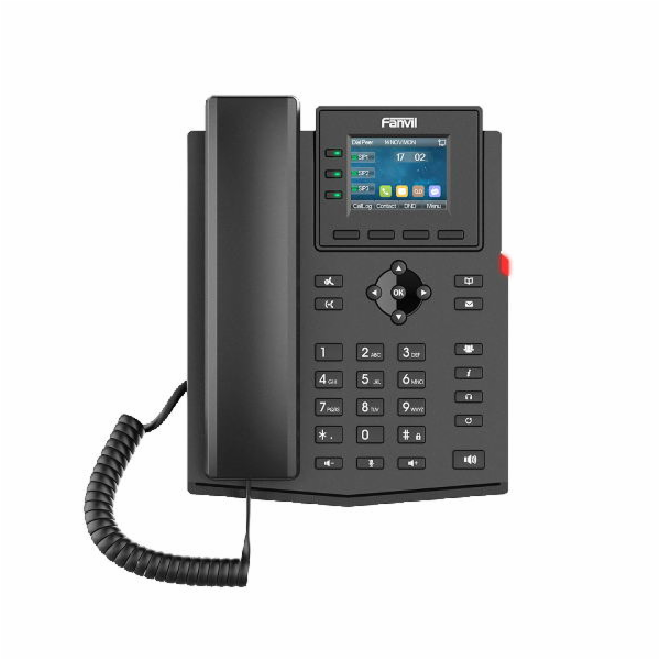 Fanvil X303G SIP telefon, 2,4"bar.disp., 4SIP, dual Gbit,...