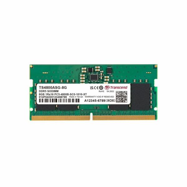Transcend JetRAM - DDR5 - modul - 8 GB - SO-DIMM 262 pinů...