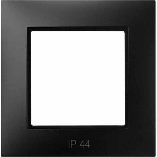 Ospel ARIA Rámeček pro IP44 spínače, černá metalíza RH-1U/33