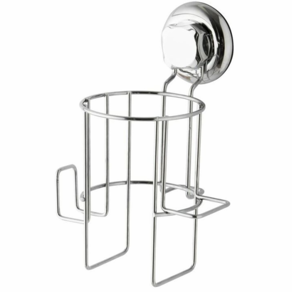 Držák na fén 22,4x15x13,6 cm chrom s přísavkou Compactor