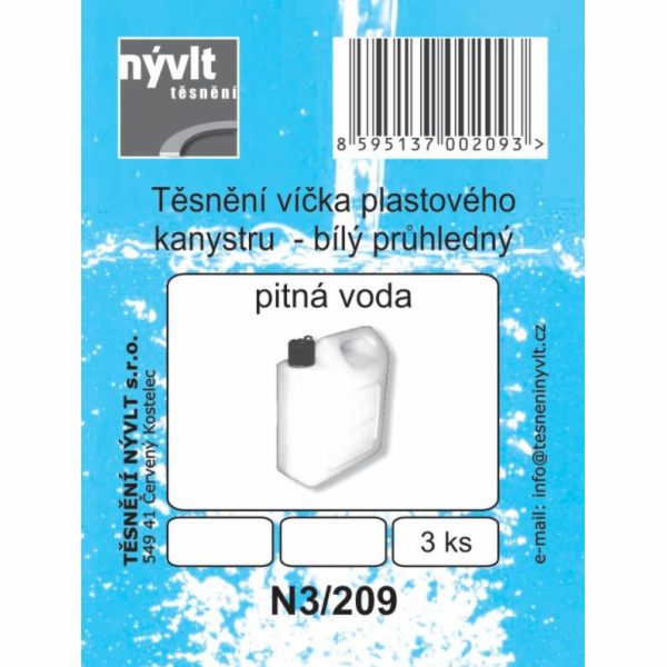 Těsnění kanystru plast na pitnou vodu-3 ks