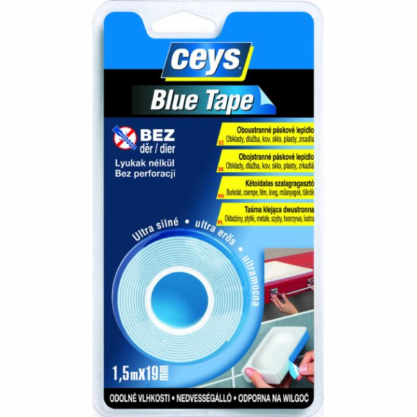 Páska lepící oboustranná 19 mmx1,5 m Ceys BlueTape
