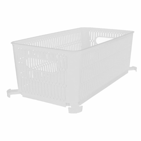 Košík stohovatelný 29x16,5x11,5 cm bílý plast