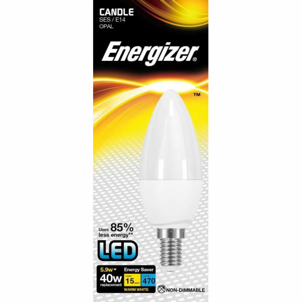 Žárovka LED E14 / 5,9 W / 2700 K / 470 lm svíčka Energizer