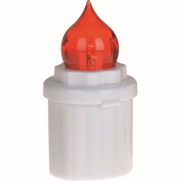 Svíčka hřbitovní elektrická 10 cm červená