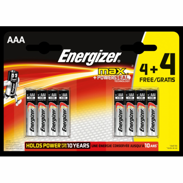 Baterie mikrotužka alkalická Energizer MAX / blistr