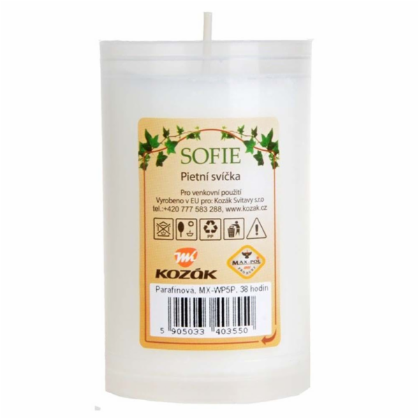 Svíčka parafín 145 g/9 cm